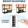 thumbnail image 6 of 3-Tier Garage Shelving Unit, Adjustable Steel Utility Storage Rack with Metal Shelves, 770 Lbs/Shelf Capacity, for Garage, Warehouse, Pantry & Basement, 36" W x 16" D x 36" H, Heavy Duty, Black, 6 of 6