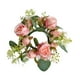thumbnail image 4 of Candelabro con forma de corona y anillo para velas, decoración de guirnalda de flores artificiales, candelabro para bodas, fiestas, puertas de casa. Rosa, 4 of 9