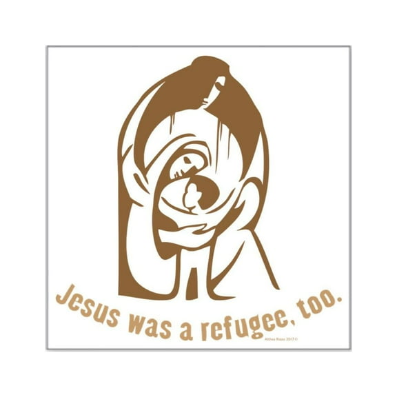 CafePress - Jesus Was A Refugee, Too Sticker - Square Sticker 3" x 3"