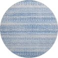 thumbnail image 2 of Addison Rugs Mayfield Premium Machine Washable Transitional Stripes Sky Round Rug, 8' X 8' Machine Washable Transitional Stripes Sky Oversized Sherpa Throw Blanket, 2 of 6