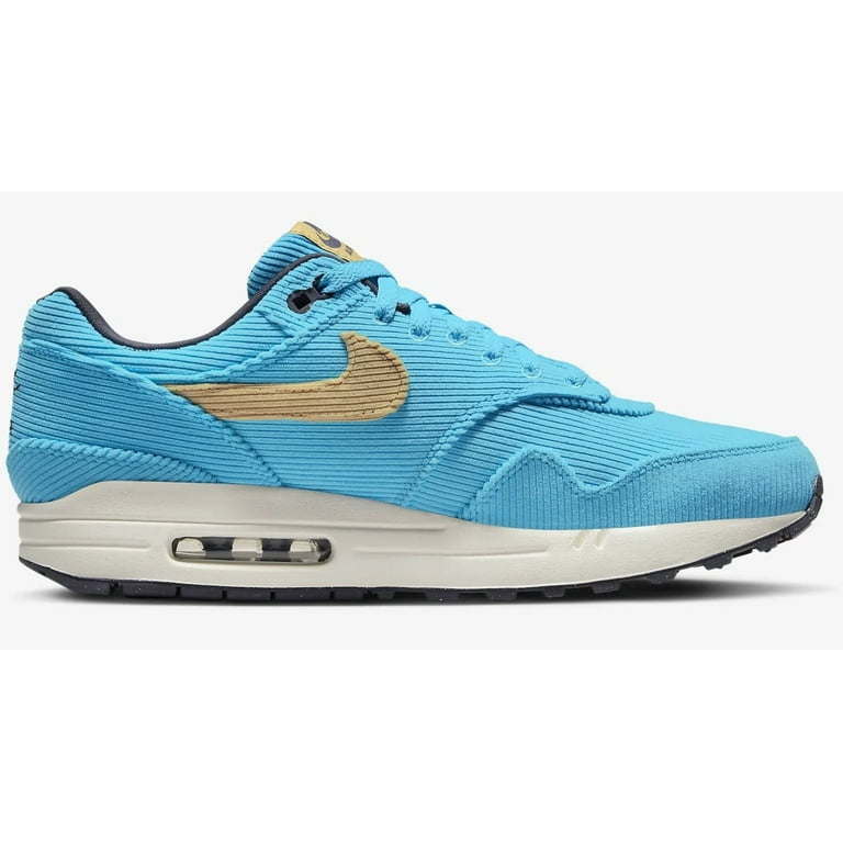 Nike Air Max 1 PRM Baltic Blue, Men's Corduroy Casual Sneaker