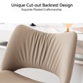thumbnail image 5 of YOUNIKE Faux Leather Upholstered Bar stools Set of 2, Adjustable Swivel Bar Chair, Counter Height Chairs with Back and Footrest, Khaki, 5 of 13