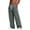 AB03_Army Green, variant on Baggy Track Pants for Men Quick Dry Open Bottom Joggers Wide Leg Trousers Elastic Waist Y2K Pants with Pockets Gray M
