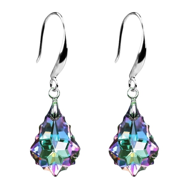 Pendientes de Gota de Agua onlyliua Cristal de Moda S Hoja Barroca