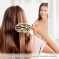thumbnail image 6 of Wood Paddle Brush with Cushion & Round Hair Brush Christmas Trees Deer and Houses Detangling Brush for All Hair Types, 6 of 7