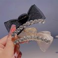 thumbnail image 4 of Sunloudy - Pinza para el pelo con lazo grande para mujer, decoración de diamantes de imitación brillantes, horquilla dulce, suministros antideslizantes para la cabeza Sunloudy  elegante, 4 of 6