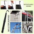 thumbnail image 4 of 16.5ft Telescoping Telescopic Extension Ladder Aluminum Black Extendable Lightweight Ladder Steps Roof Hooks Loft Attic Ladder Easy to Retract for RV Loft Attic Wall EN131 Safety 330lb Max Load, 4 of 17