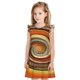 thumbnail image 1 of Fotbe Colorful Swirl Vestido de Dormir para Niñas de 3 a 10 Años, Mangas Cortas, Estilo Princesa, Pijama Camisón con Mangas Voladas-Large, 1 of 6