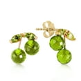 thumbnail image 2 of Galaxy Gold 14K Solid Gold Natural Peridot Stud Earrings for Women - Yellow Gold Fine Jewelry, 2 of 2