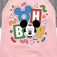 thumbnail image 3 of Disney - Mickey Oh Boy 90s - Toddler & Youth Girls Raglan Graphic T-Shirt, 3 of 4