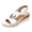 White, variant on IEMIEMIEM Women's Platform Wedge Sandals Low Heel Dressy Sandals Open Toe Elastic Ankle Strap Summer Fashion Comfortable Walking Shoes Casual Sandal Beige 5.5 Wide