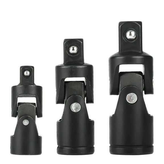 3Pcs 1/4" 3/8" 1/2" Drive Swivel Impact Universal Joint Socket Set Adapter Tool TAPDRA Spare Part