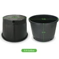 thumbnail image 4 of LABLT 5gal Squat Heavy Duty Premium Black Plastic Nursery Plant Container Garden Pot, 4 of 6