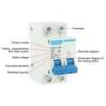 thumbnail image 3 of Uxcell Circuit Breaker Low Voltage AC 50A 400V 2 Pole DZ47-63 C50, 3 of 6