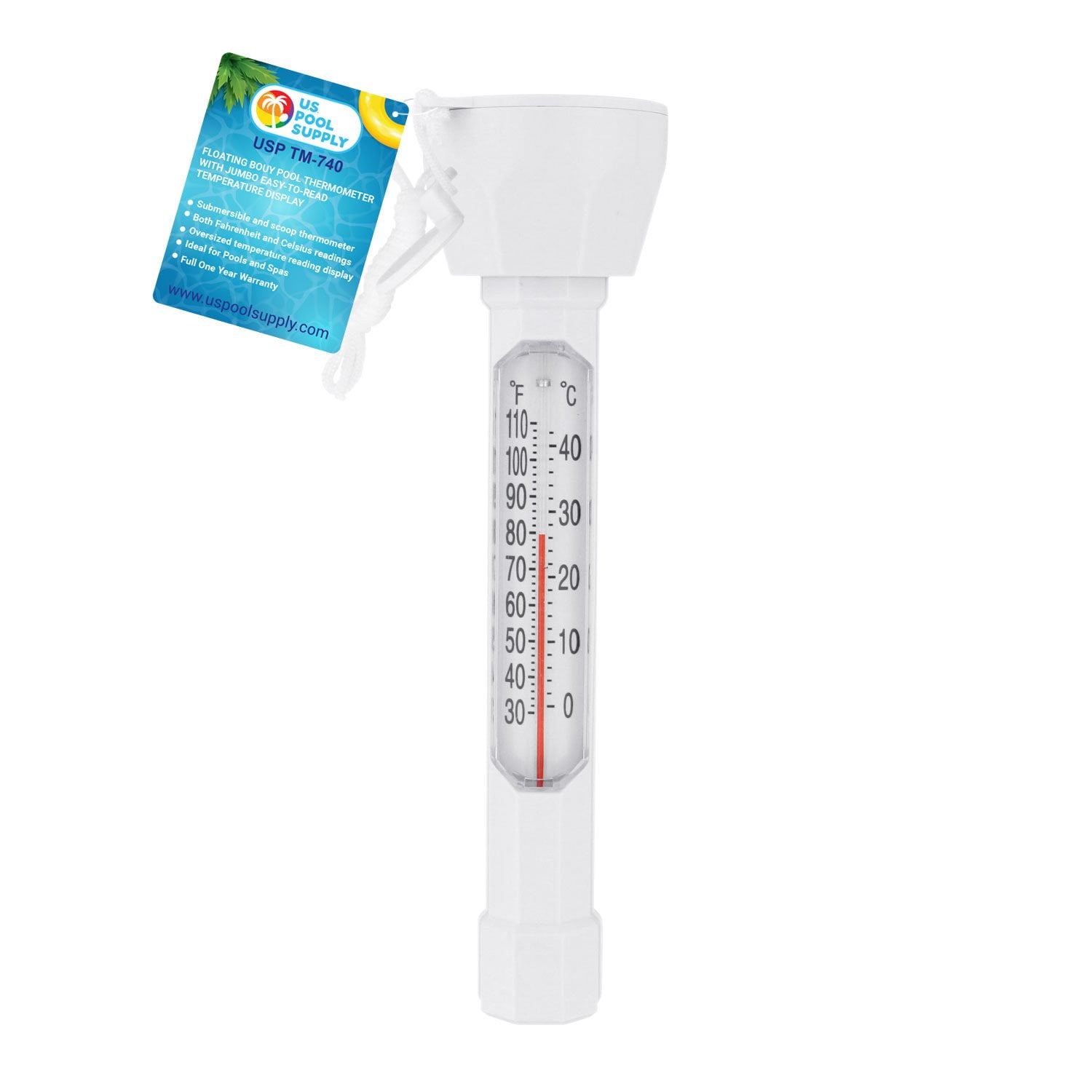 Portrait SPA Water Temperature Meter Swimming Pool Floating Thermometer #LY 