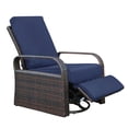 thumbnail image 4 of JP OUTDOOR All-Weather Resin Wicker Swivel Rocker Recliner Chair, for Indoor or Patio Outdoor, Navy Blue, 4 of 9