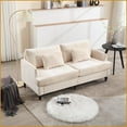 thumbnail image 5 of Mid Century Modern 2-Seat Chenille Loveseat for Living Room Bedroom with Solid Wood Frame – Beige | Chenille | Wood, 5 of 20