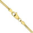 thumbnail image 3 of 10K Solid Yellow Gold 2mm Franco Link Chain Necklace, 3 of 4