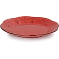 thumbnail image 3 of Elama Ensemble de Vaisselle en Grès Rond Gaufré à Bord Festonné 16 Pcs Rouge avec Accents Bruns, 3 of 12