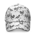 thumbnail image 2 of Retro Rooster Wildflowers Dad Hat Structured 6-Panel Sun Protection Cap Unisex, 2 of 5