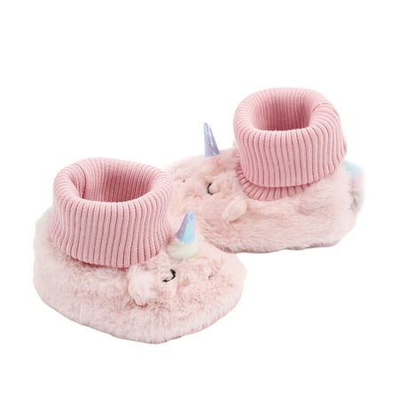 

Mildsown Infant Baby Girls Boys Christmas Flat Shoes Soft Sole Non-slip Furry Indoor Outdoor Shoes