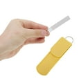 thumbnail image 4 of Unique Bargains Glass Multifunctional Nail File with Leather Pouch 1 Set Yellow, 4 of 6