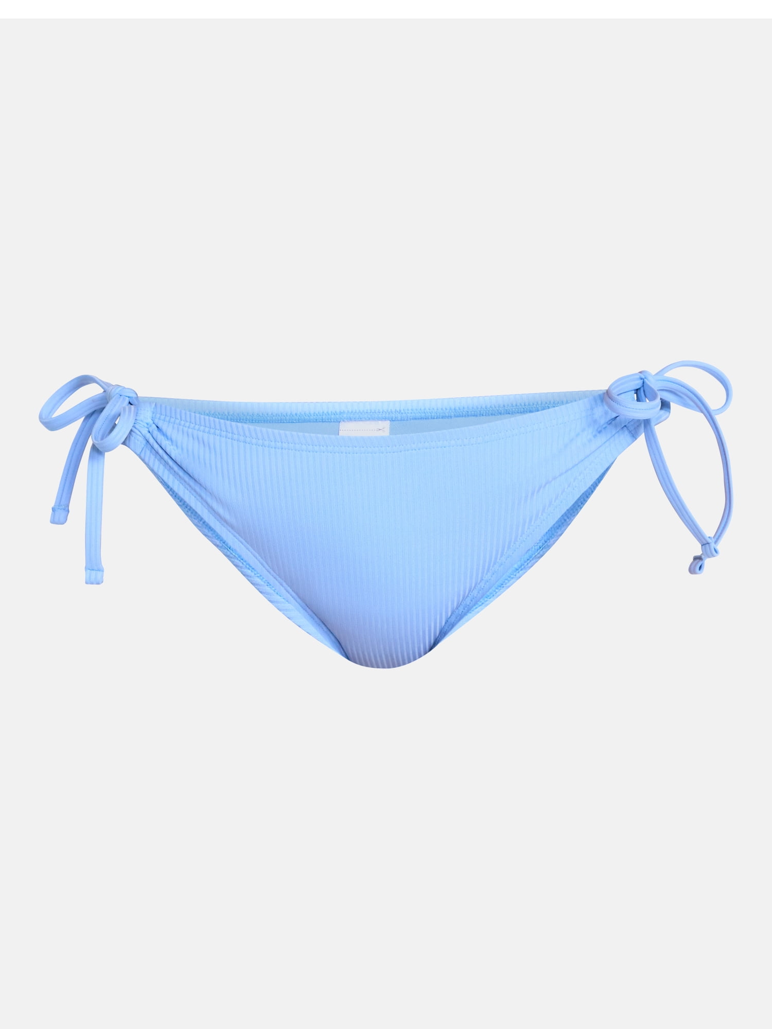 Time and Tru Women's and Women's Plus Low Rise Side Tie Ribbed Bikini Bottoms, Sizes XS-2X