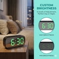 thumbnail image 3 of Unique Bargains Mirror Alarm Clock with Big Numbers for Heavy Sleepers 5.1" x 1.4" x 2.6", 3 of 7