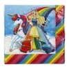 American Greetings Barbie Rainbow Paper Lunch Napkins, 6.5" x 6.5", 50-Count