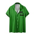 thumbnail image 2 of Mefallenssiah Mode Hommes Confortable Impression Manches Courtes Col Chemise Chemisier, 2 of 4