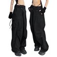 thumbnail image 1 of TRKIYQC Pantalones Cargo Largos Casuales Negros para Mujer con Pantalones Sueltos de Cintura Baja con Múltiples Bolsillos TRKIYQC moda, 1 of 10