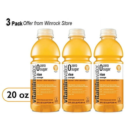 Vitaminwater Rise Zero Sugar Orange Flavored Water Beverage 20 fl oz (3 Pack) Vitaminwater Rise Zero Sugar Orange Flavored Water Beverage 20 fl oz (3 Pack)
