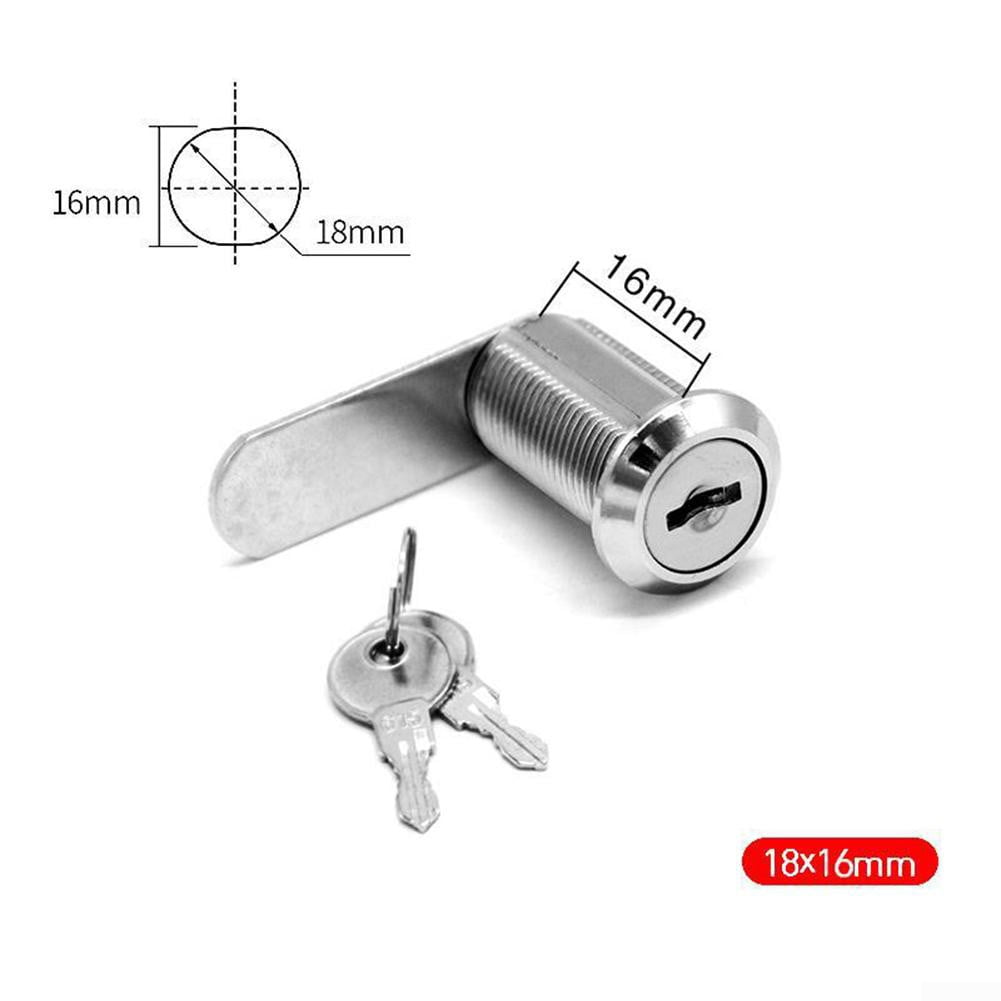2 Keys forCabinet Mailbox Drawer Cupboard Kitchen Locker Drawer& Cam Lock 20mm 
