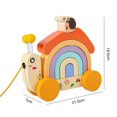 thumbnail image 1 of Wooden Blocks 1 Set Parent-child Toys Smooth Surface Innovative Children Rainbow Snail Drag Car Toy, 1 of 4