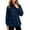 Navy-shirts, variant on Aezemi Women Half Zip Shirts Loose Fit Collared Drawstring Elastic Waist Fashion Sports Outdoor Blouses Winter Fall Baggy Workout Exercise Dressy Work Pullover Tops L