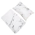thumbnail image 2 of Marbling Nail Art - Almohada de mano de piel sintética, lavable, plegable, para mesa, color blanco, 2 of 5