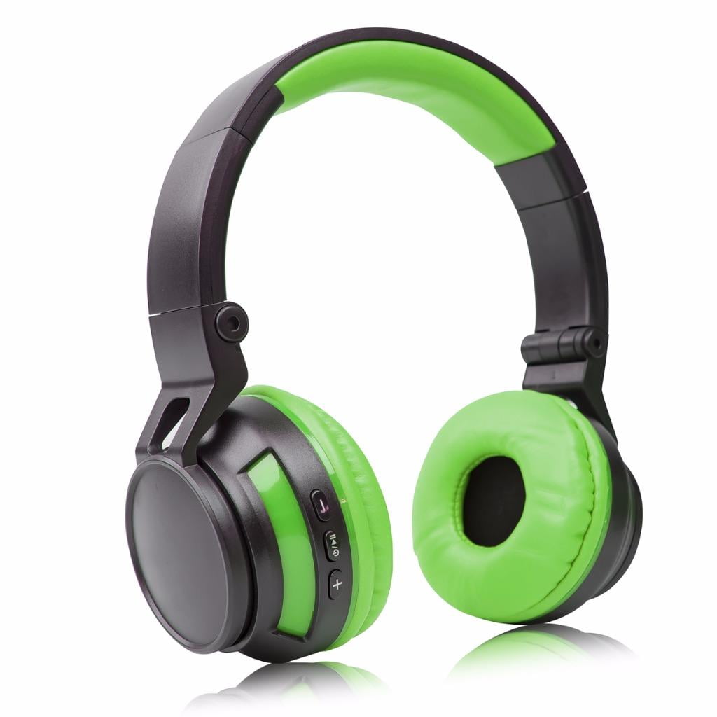Stereo Wireless Headset/ Headphones for Apple iPhone X/ 7 6S/ 6/ Plus/ 5S/ 5C/ 5/ iPad Pro/ Mini/ iPod touch 5th 4th (Green/ Black) - Walmart.com