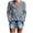 Gray, variant on Women's Fall Waffle Knit Tunic Tops Loose Long Sleeve Button Up V Neck Henley Shirts