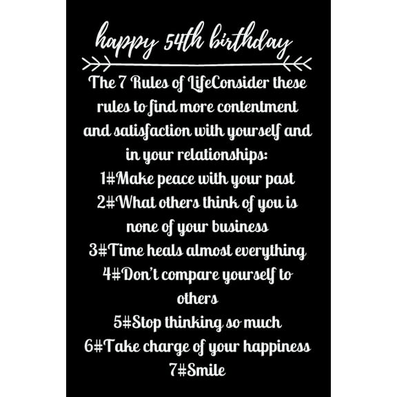 happy54th birthday The 7 Rules of Life (Paperback)