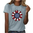 thumbnail image 2 of up to 60% off Gifts Usmixi Shirts for Women Independence Day Plus Size Loose Patriotic Tee Tops Summer Casual Crewneck Short Sleeve Sunflower Flag Print Ladies Blouses Gray l, 2 of 4