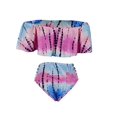 thumbnail image 3 of Trajes de baño de un hombro para mujer Bikini con volantes Trajes de baño sexy de dos piezas Verde Zhivalor HMJM072-7, 3 of 5
