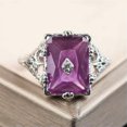 thumbnail image 4 of WBQF Elegant Women 925 Silver Plated Cubic Zircon Ring Jewelry Wedding Gift Sz 6-10-Style_32-10, 4 of 4