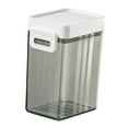 thumbnail image 3 of Contenedor de cereales con cuchara de 5 g, organizador para refrigerador, caja de almacenamiento transparente hermética gris 600ml, 3 of 9