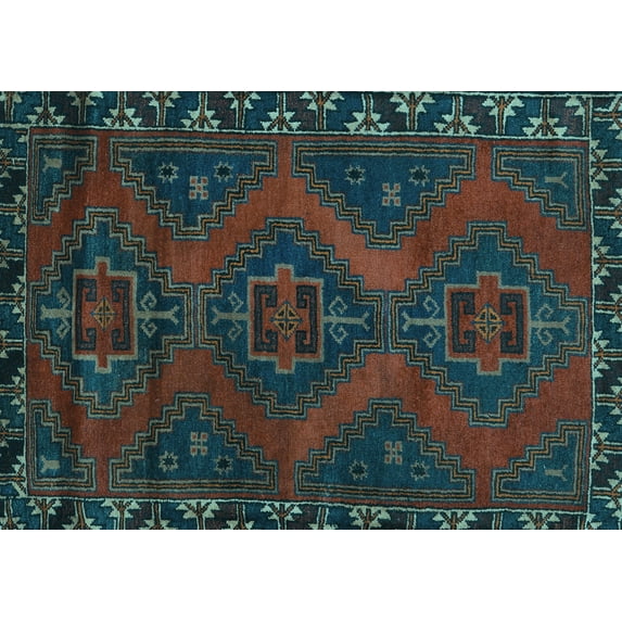 Ahgly Company Indoor Rectangle Persian Light Blue Traditional Area Rugs, 6' x 9'
