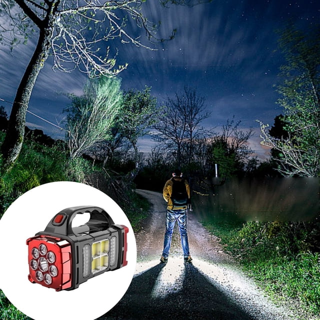 BotaniNest High Power Solar Rechargeable Function Portable Hand With USB Charging Light Modes For Outdoor Camping Emergency And Night Exploration