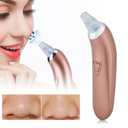 WALFRONT Vacuum Suction Face Pore Cleaner, Portable Electric Blackhead Acne Oil Cleansing Device Handheld Facial Skin Care Beauty