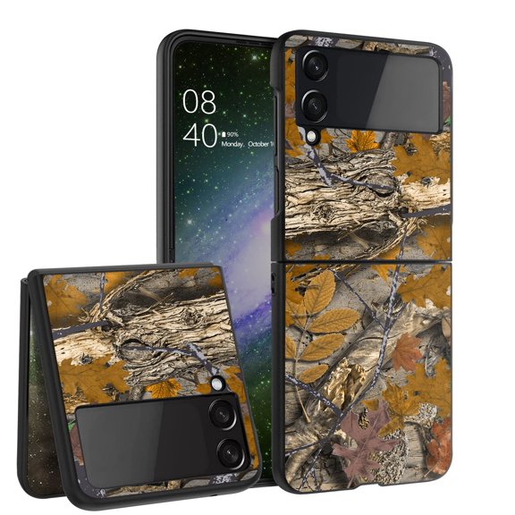 ANJ Hard Protective Printed Case Cover Compatible with Samsung Galaxy Z Flip 4 - Hunter Camo