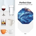 thumbnail image 6 of Pofeuu Beautiful Ocean Dolphin Print Coasters for Drinks, 4Pack PU Leather Coasters, Bar Drink Coasters for Tabletop Protection, Furniture from Damage-Octagon, 6 of 6