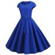 thumbnail image 2 of Vestido de cóctel de verano liso para mujer, vestido Hepburn vintage Rockabilly Swing, 2 of 4