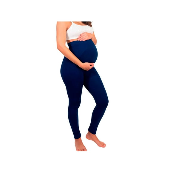 Legging Maternal I Love Shape 2061 Soporte Vientre Sin Costuras Azul Marino XXG